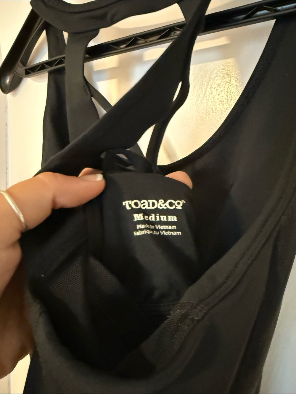 Toad&Co Black Double-Strap Racerback Tank - Picture 3 of 4